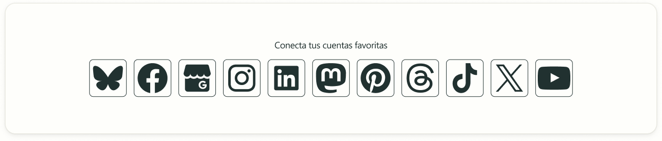 Integraciones y canales disponibles para publicar